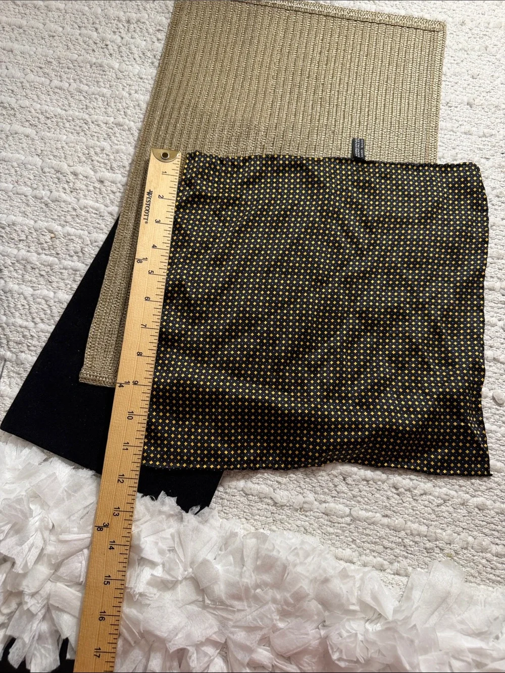 Vitaliano Pancaldi Milano Pocket Square Black Gold Silver Geometric Italy 12x12